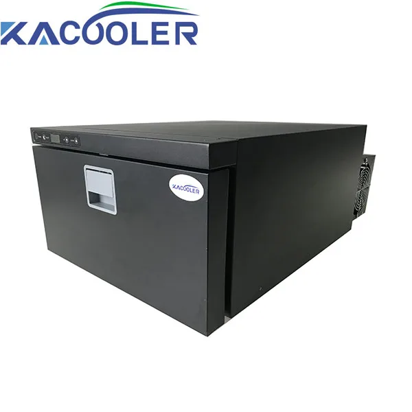 24V Solar Fridge Freezer with Compressor Small Drawer Plastic Construction for Camping for Outdoor Adventures