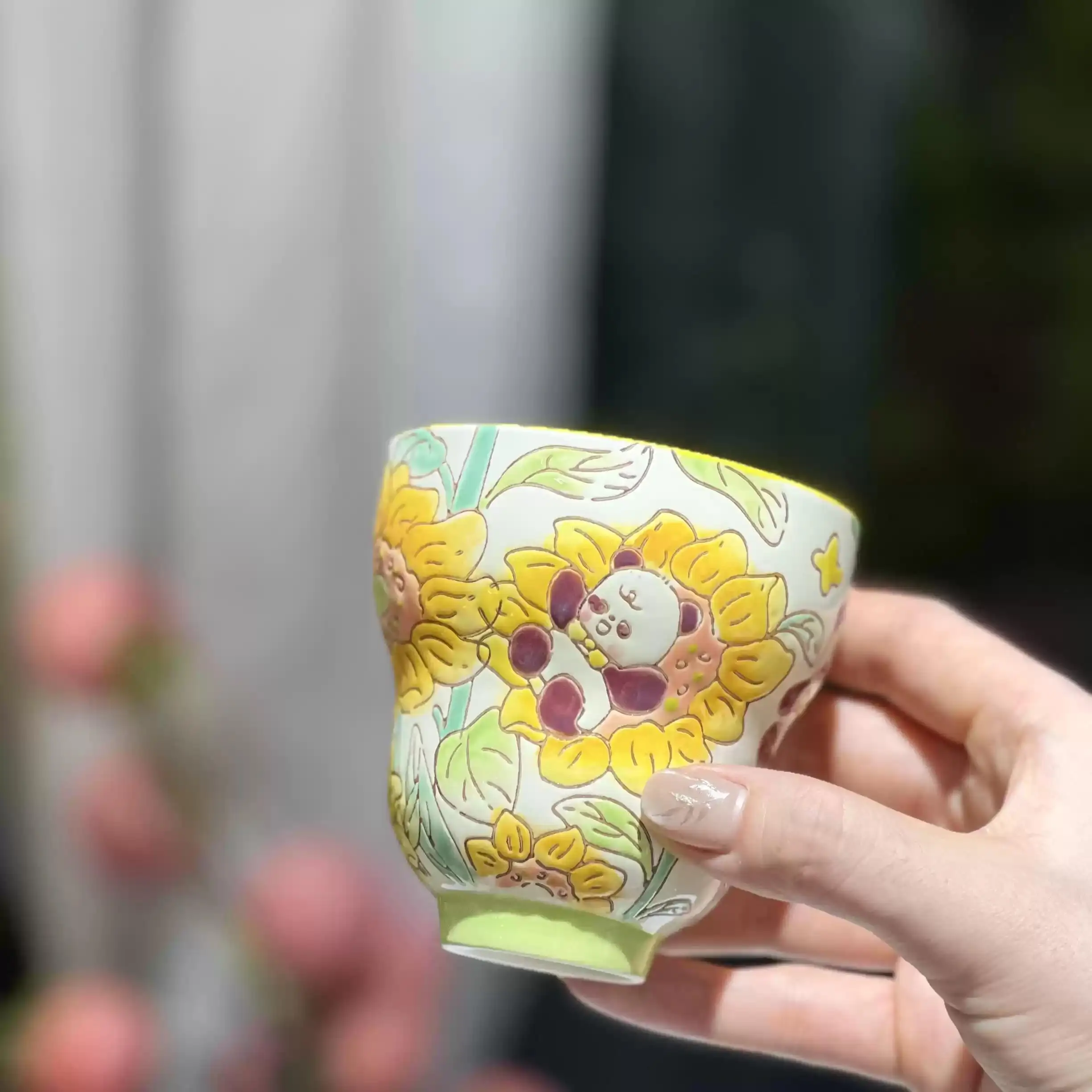 FENN Wholesale Ceramic Mug Custom Hand-Painted Animal Relief Design Eco-Friendly for Milk Coffee Business Gifts Cute Tea Cup