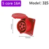 Flush-mounted 5 core 16A