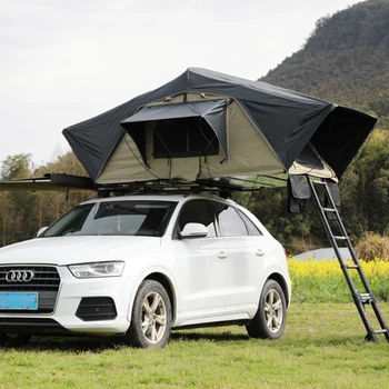 3-4 Person Camping 4x4 Waterproof Roof Aluminum Shell Car Rooftop Tent Hard Shell Roof Top Tent