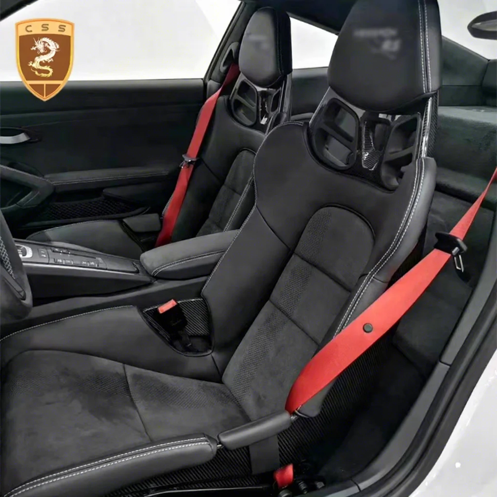 Porsche 911 997 991 992 970 971 976 981 GT3RS 718 Dry Carbon Fiber Buckrt Seat Upgrade Universal