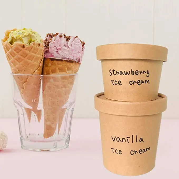 Waterproof And Oilproof Foodgrade Material Disposable Ice Cream Cups