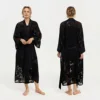Black and elegant gauze shadow single robe
