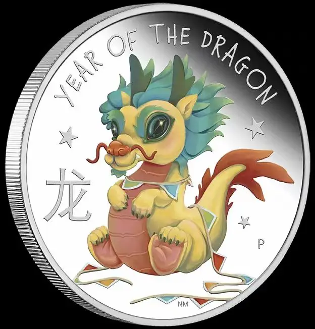 Yin Yang Coins - Dragon and Phoenix Tai Chi Engraved Gold Plated