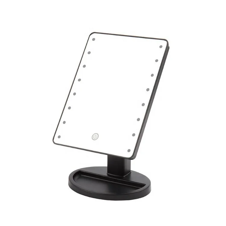 Popular Design Double Sided Salon Lighted Makeup Mirror Beauty Table Top Magnifying Vanity Decorative Mirror