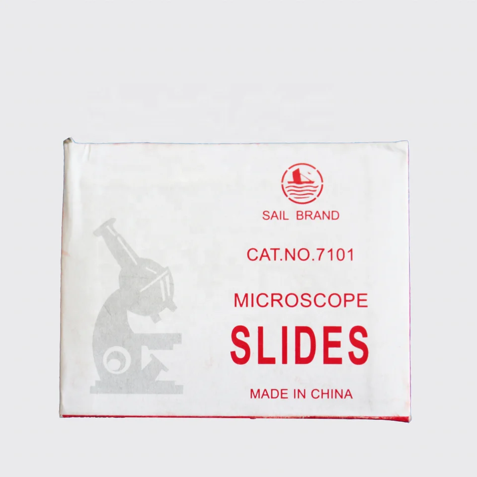 Lames de microscope jetables biologiques 25.4*76.2mm haut verre clair 7101 lames de verre de couverture préparées