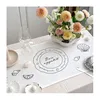 Theme Embroidered Linen Table Runner