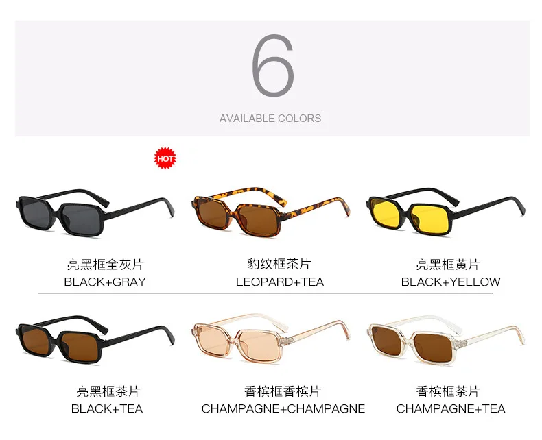 Nueva gran oferta, gafas de sol con montura cuadrada pequeña, gafas de sol a la moda para mujer, gafas Vintage para hombre, gafas con logotipo personalizado, sombrilla de tendencia