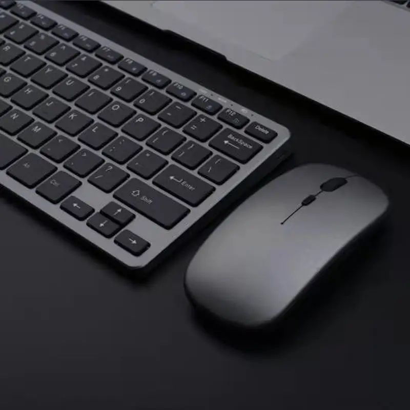 Мини беспроводная клавиатура и мышь тонкая мини оптическая 2 4 ГГц 1200 DPI быстро реагирует водонепроницаемая розовое