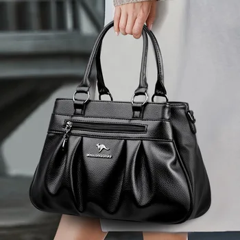 Manufacture Large Capacity Women's Shoulder Bag New Arrival Fashion Middle-aged Women's Bag Luxury Vintage Casual Handbag