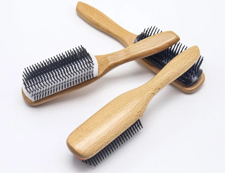 Row Tooth Denman Brush for Bouffant Hairstyle Hairdressing Wet