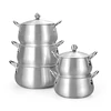 Ensemble de casseroles en aluminium argenté 5 pièces