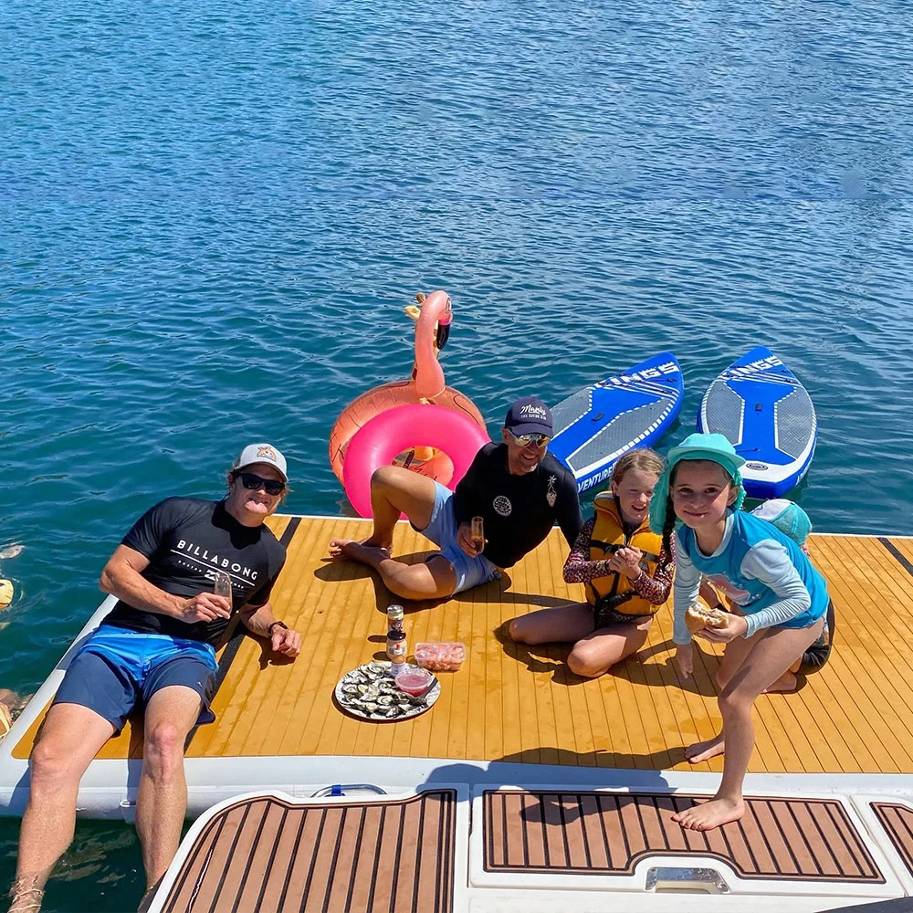 Inflatable Platform Tent Floating Island Jet Ski Dock Floats Leisure Swim Pool Boat Dock for Yacht