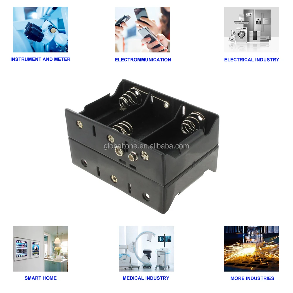 6 X D Size Um1 Size Cell Battery Batteries Holder Box 9v Case With