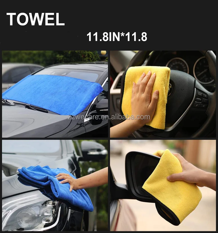 10Pcs Car Detailing Wash Mitt Sponge Towels Interior Car Care Auto Clean Tools Set Car Washing Kits