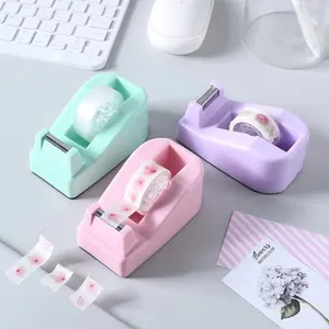 Wholesale Plastic Adhesive Tape Dispenser with Custom Logo Portable Cutting Tape Holder for School