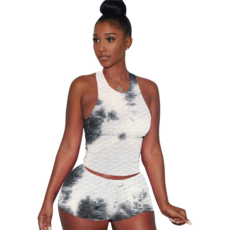 MOEN Tie Dye conjunto 2 piezas de mujer Fashionable  Women New Arrival Women 2 Piece Sets Two Piece Short Pants Set