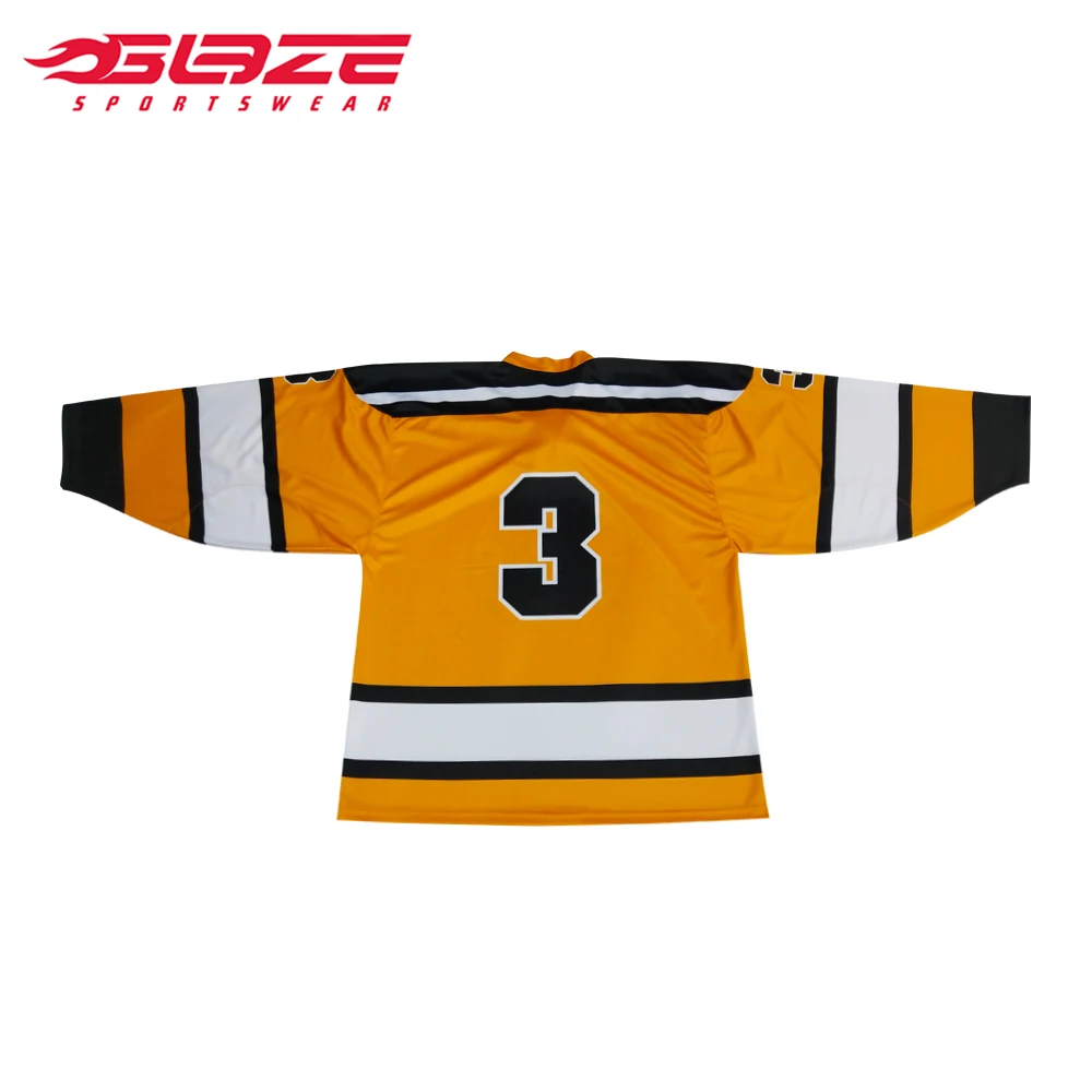 Негабаритная Международная сублимированная командная желтая смешная хоккейная Майка