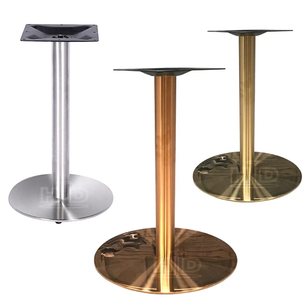 Modern Dining Table Legs Polished Stainless Steel Gold Finish for Dining Hotel Living Room Workshop Farmhouse-from Foshan