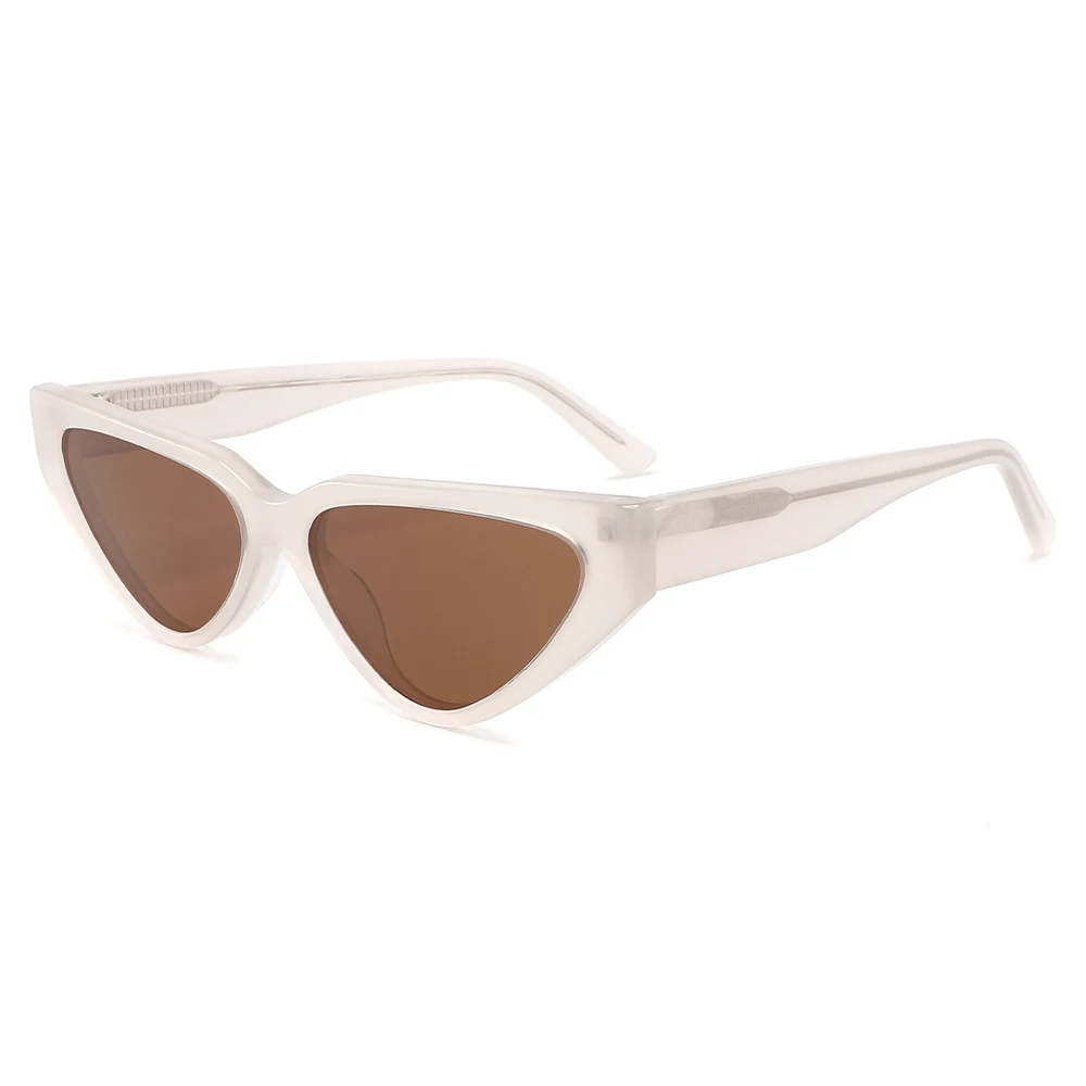 YDMB1036 Odm Retro Triangle Elegant Womens Acetate Frame Sunglasses Cat Eye