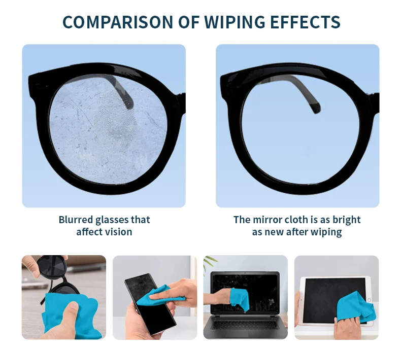 Custom logo eyeglass lens cleaning cloth