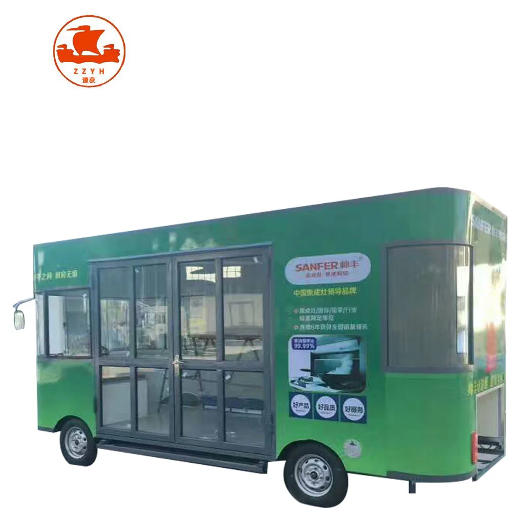 Chariot de Vente de Café à Vélo Foodtruck Mobile Chariots de Nourriture et Bonbons