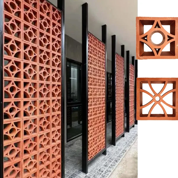 Decorative Wall Bricks Facade Clay Fire Terracotta Breeze Block Fence