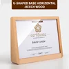 Base orizzontale a pieno formato in legno di faggio