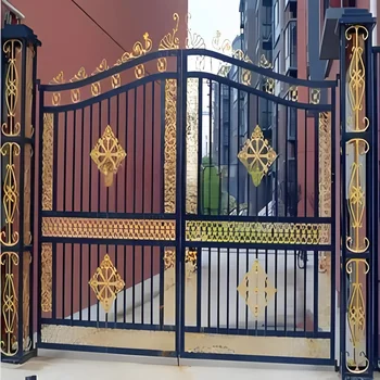Luxury metal attractive residential luxury metal yard stainless modern design farm  factory fence metal decorative divider