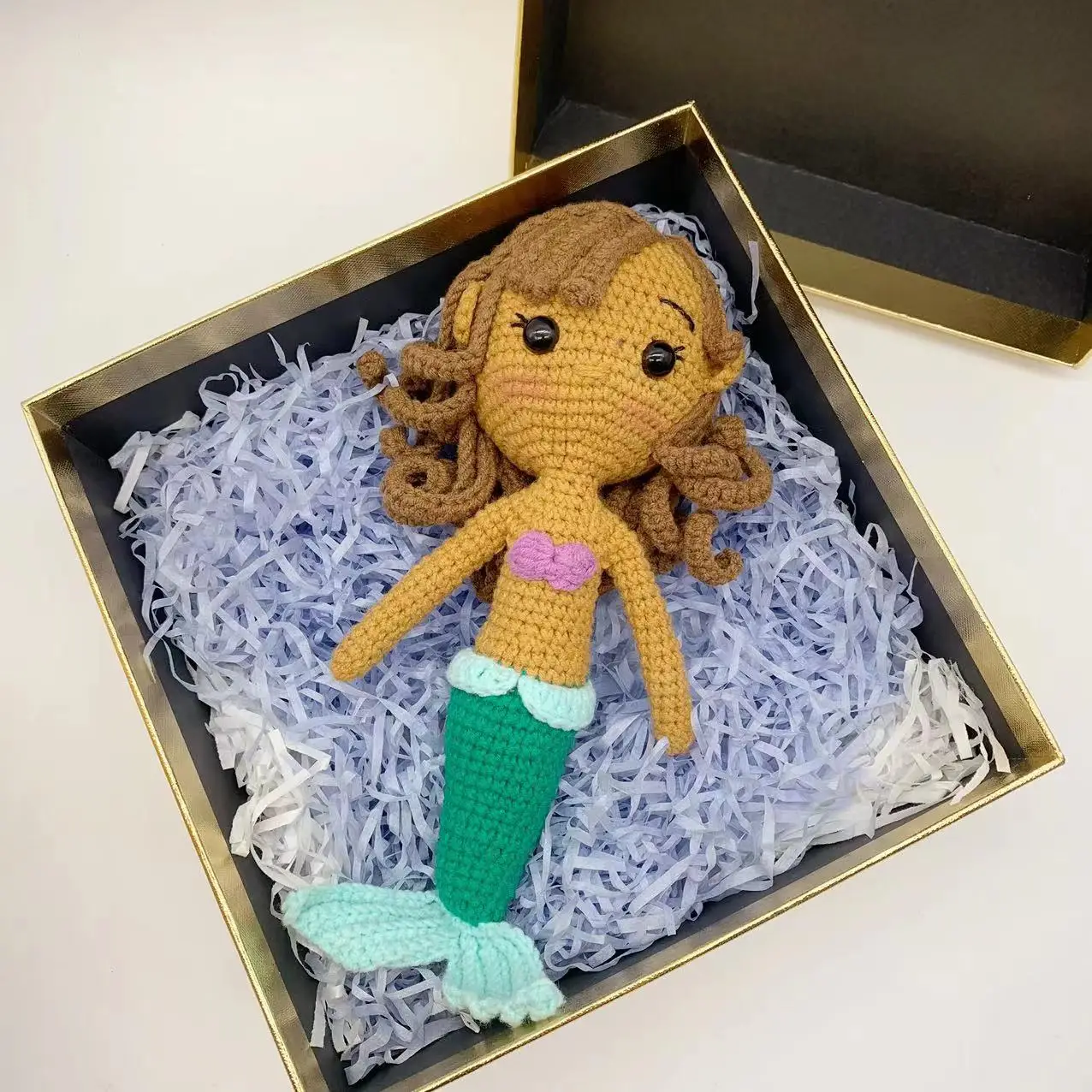 Рука Amigurumi милые фаршированные крючком игрушки Русалка материал ХЛОПОК Amigurumi принцесса детские игрушки