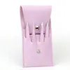 Pink and purple eyebrow clip 4-piece set