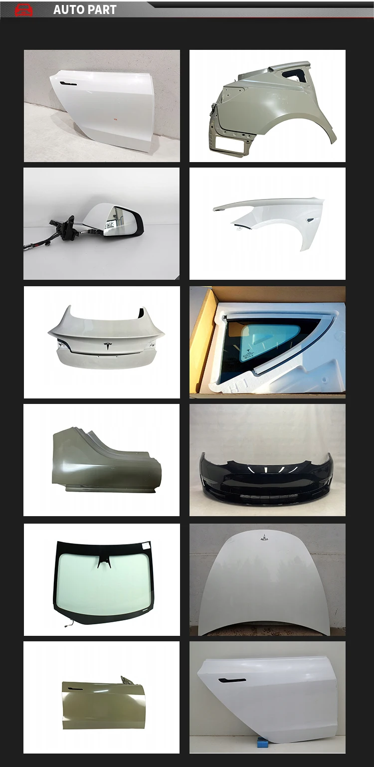 Teslas Model 3 Parts Dashboard Fender Rear Light Hood Tail Light Door