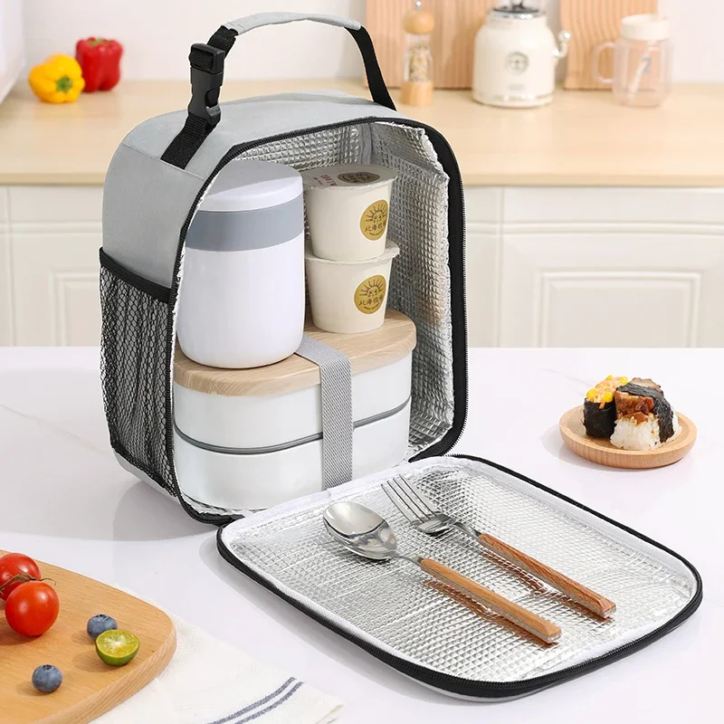 Factory Customized OEM Lunch Box Portable Reusable Cooler Bag Insulated Lunch Box for Kids Outdoor Picnic Work School