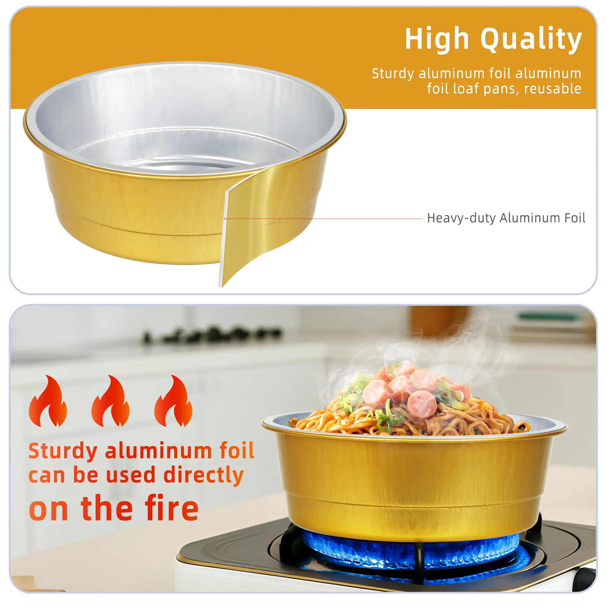 product wholesale high quality heat preservation fresh locking aluminum foil paper bowl food container-2