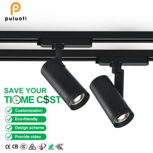 Minimalist Led Track Light System Rail Lighting 35W Spot Light Ceiling Spot Led Exhibition Light Step Light  Dim Sport Rail Spot