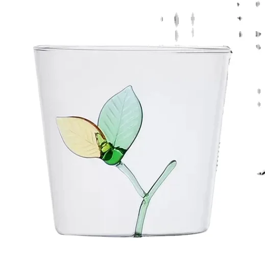 Wholesale Custom Handmade Wizard of Oz 3D Plant Decorated Glass Cup