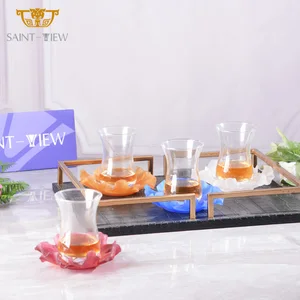 Luxury Gift Crystal 18pc Tea Cup Set Opulent Teapot & Cups for Elegant Home Parties and Gifts