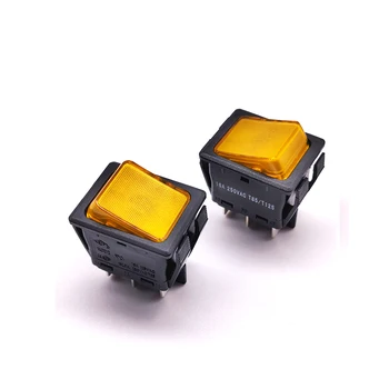 Heschen Kippschalter ON-OFF DPST – 16A/250V AC, Wasserdicht, 2 Stück, Gelb