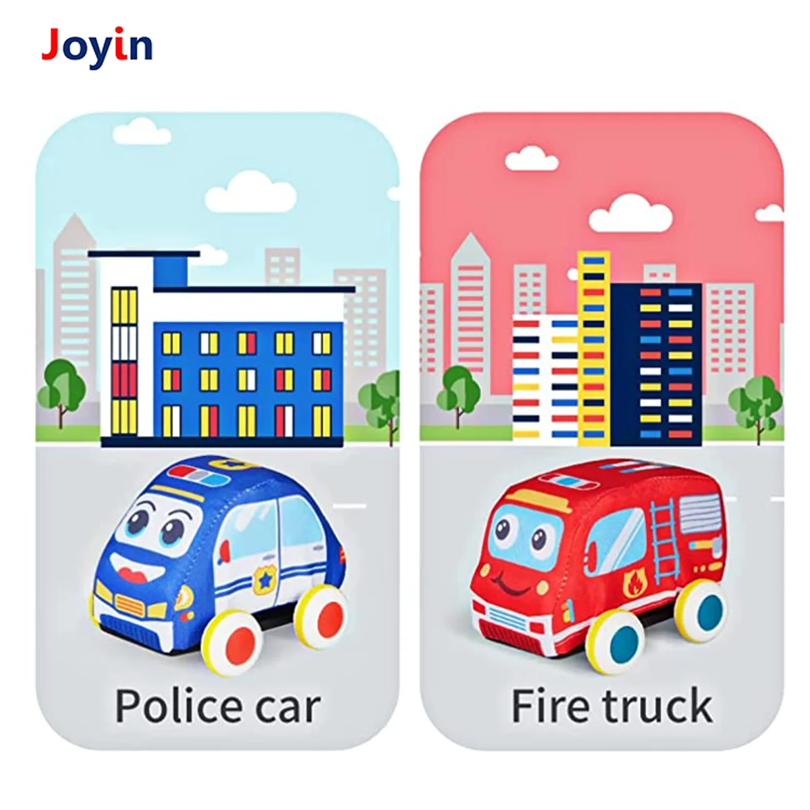 Pull Back Car for Toddlers Car Toy for Boy Soft Plush Vehicle for Baby with Play Mat Storage Bag Birthday Gifts