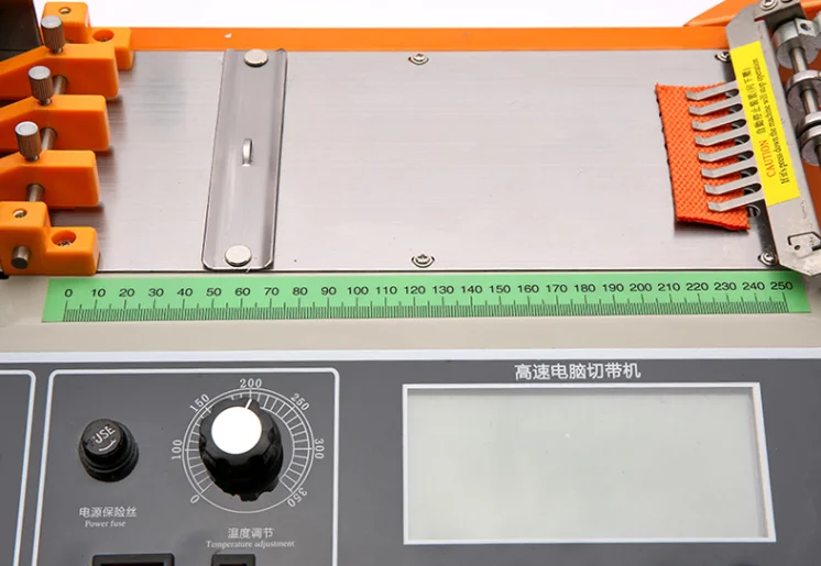 Hook Loop Fasteners Straps Ropes Smart Automatic Cutter Cotton Webbing Nylon Polyester Cutting Machine Paper Plastic Film