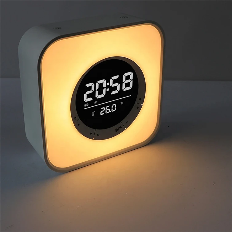 New Arrived Digital bluetooth Speaker with Alarm Clock RGB Light Speaker Timer Clocks