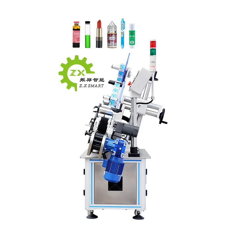 Горизонтальные флаконы круглые бутылки онлайн самоклеящаяся машина для маркировки ампул