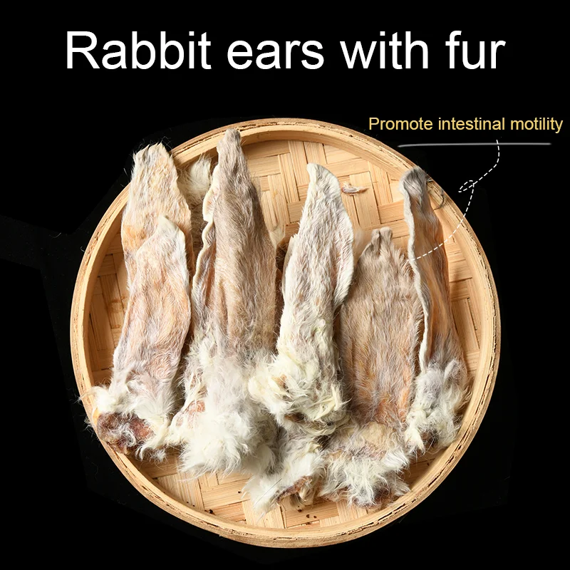 Rabbit Ears Meat Dog Food Meat Pet Treat Ears Delicious Pet Food Rabbit Chicken Dog Feed Cat