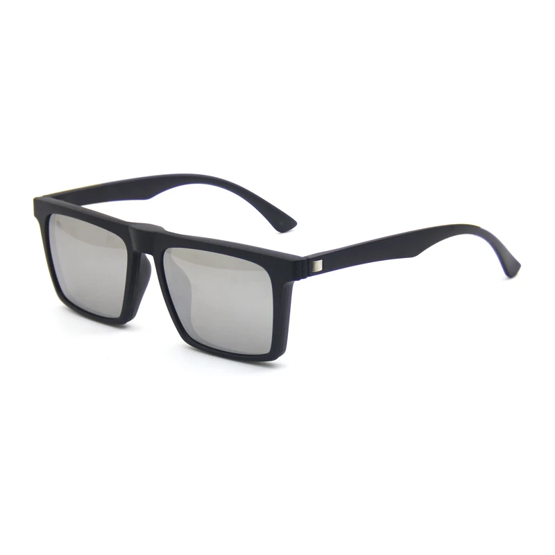 5 in 1 Plastic Sport Interchangeable Changeable Lens Clip on Sunglasses Magnetic Polarized