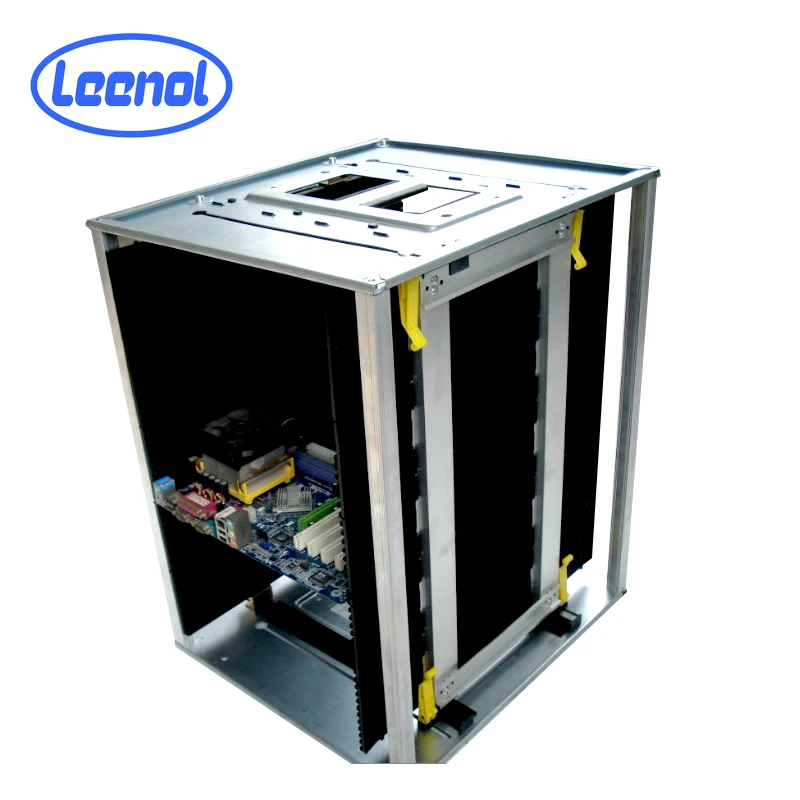 Leenol Pcb Storage Rack โลโก้ที่กำหนดเอง SMT ESD PCB ชั้นวางนิตยสารหมุนเวียนสำหรับการจัดเก็บ Pcb