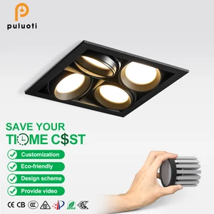 PULUOTI Zigbee Smart 10-Year 72W Cob Spot LED Downlight Fixture 2700K-5700K Dimming Recessed Spot Lights for Hotels