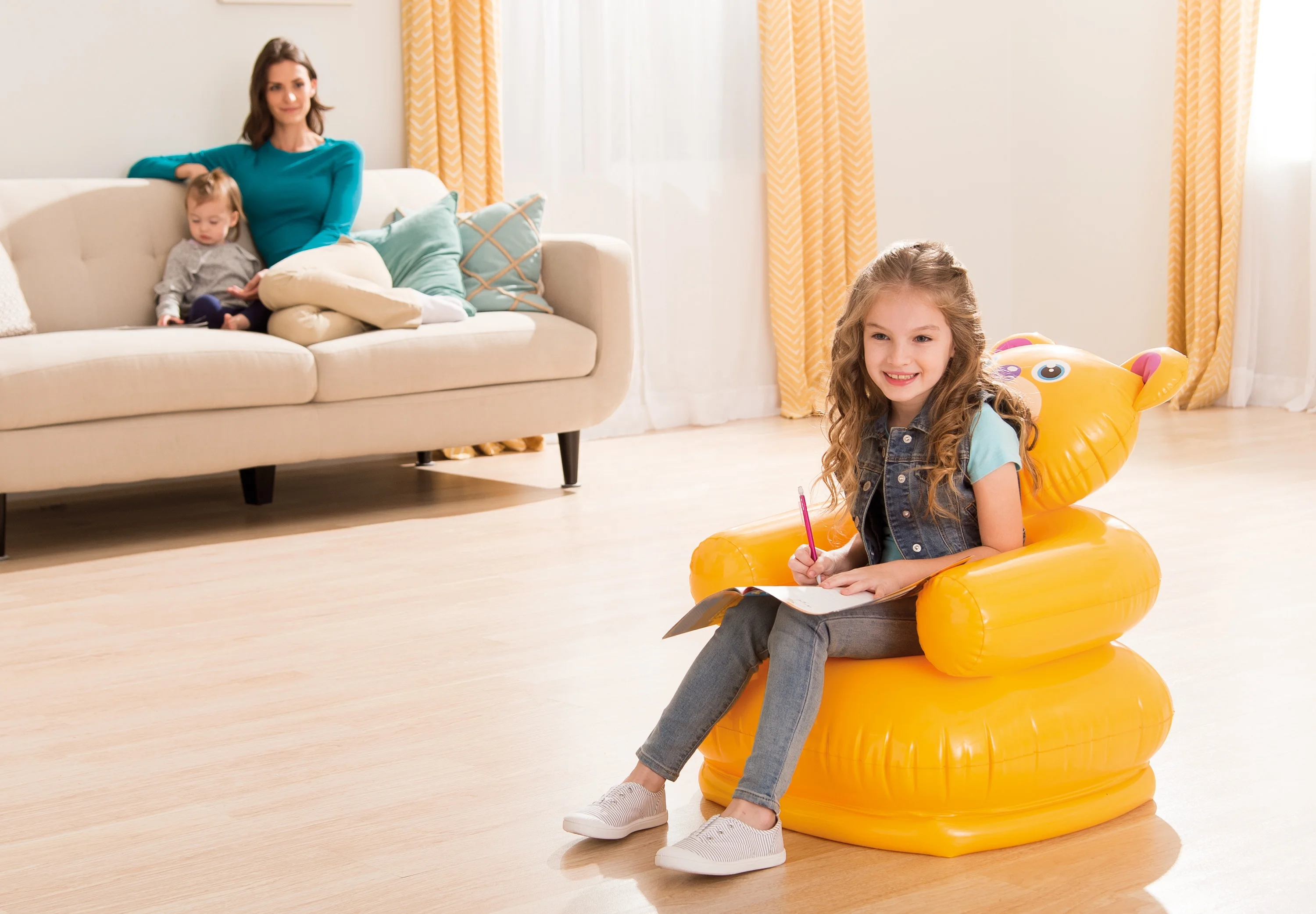 Intex 68556 Plastic Inflatable Happy Animal Chair Assortment Children Air  Sofa