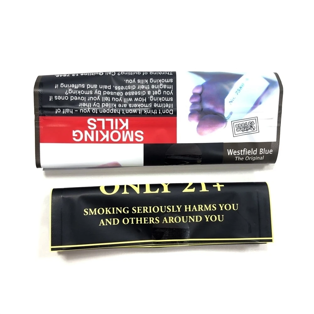 10g pouch tobacco Custom Zipper Smoking Baccy Bag