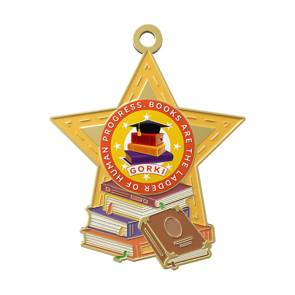 Star Book Custom Medal