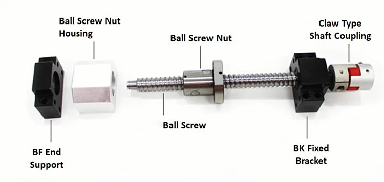 C7 Precision Grade SFU Series Linear Guide SFU3205 1000mm Length Rolled Ball Screw for CNC Machine With End Machined With Nut